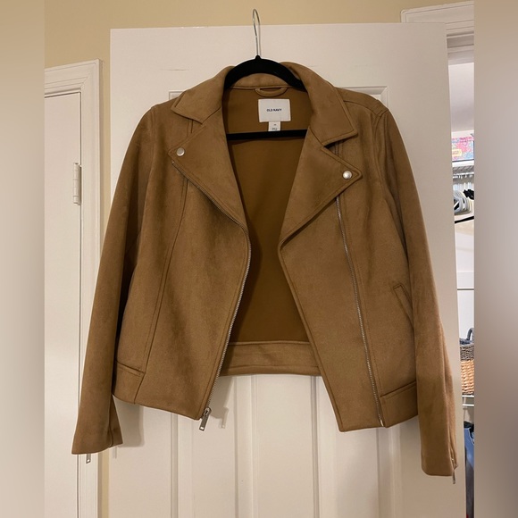Old Navy Jackets & Blazers - Brown tan suede jacket old navy xs